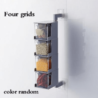 Punch-Free Wall-Mounted 4-Layer Spice Rack with Revolving Base Price in Pakistan | LAPTAB