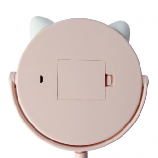 Pink Cat Ear LED Makeup Mirror - Portable, 180? Rotation, Travel-Friendly Price in Pakistan | LAPTAB