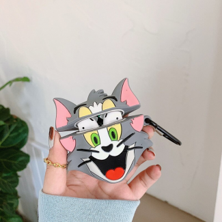 3D Tom Cat Silicone Case for Apple AirPods Pro - Shockproof & Cute Design Price in Pakistan | LAPTAB