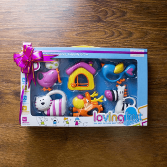 Munchkin Land Loving Hut Rattle Set for Babies - 6 Pcs, 6 to 24 Months Price in Pakistan | LAPTAB