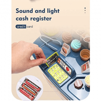 4 Pcs Mini Supermarket Shop Play Toy Set for Kids with Cash Register Price in Pakistan | LAPTAB