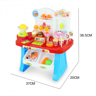 4 Pcs Mini Supermarket Shop Play Toy Set for Kids with Cash Register Price in Pakistan | LAPTAB