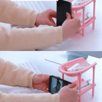 Cute Mini 2 Tier Shelf Desktop Organizer for Clutter-Free Spaces Price in Pakistan | LAPTAB