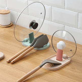 Silicone Kitchen Spatula Spoon Rest - Heat Resistant, 4 Slot Design Price in Pakistan | LAPTAB