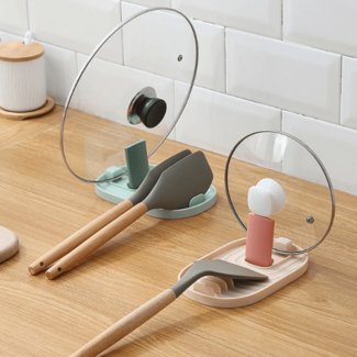 Silicone Kitchen Spatula Spoon Rest - Heat Resistant, 4 Slot Design Price in Pakistan | LAPTAB