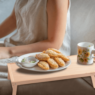 Bamboo Breakfast Table Tray - Versatile Serving Tray for Meals and Laptops Price in Pakistan | LAPTAB