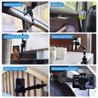 360 Car Multifunctional Rearview Mirror Phone Holder with Adjustable Angle Price in Pakistan | LAPTAB