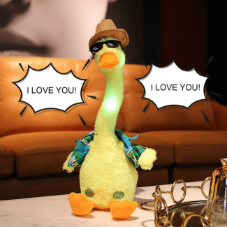 Electric Dancing Duck Plush Toy - Soft, Cuddly, Educational Fun for Kids Price in Pakistan | LAPTAB