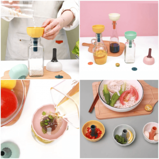 Silicone Oil Folding Funnel with Detachable Filter for Kitchen Use Price in Pakistan | LAPTAB