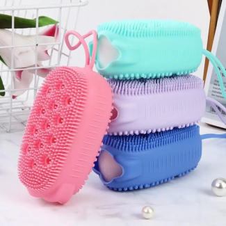 Silicone Bath Sponge with Soap Holder - Gentle Massage & Easy Storage Price in Pakistan | LAPTAB