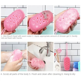Silicone Bath Sponge with Soap Holder - Gentle Massage & Easy Storage Price in Pakistan | LAPTAB