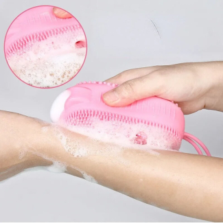 Silicone Bath Sponge with Soap Holder - Gentle Massage & Easy Storage Price in Pakistan | LAPTAB