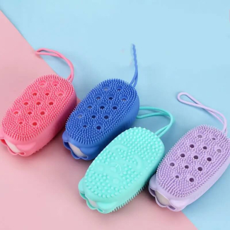 Silicone Bath Sponge with Soap Holder - Gentle Massage & Easy Storage Price in Pakistan | LAPTAB