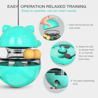 Cat Treat Dispenser Fun Tumbler Toy for Cats and Dogs, Adjustable Difficulty Price in Pakistan | LAPTAB