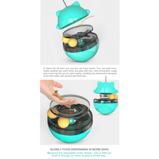 Cat Treat Dispenser Fun Tumbler Toy for Cats and Dogs, Adjustable Difficulty Price in Pakistan | LAPTAB