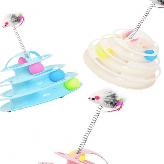 4 Level Ball Training Cat Toy - Interactive Exercise Tower for Cats Price in Pakistan | LAPTAB