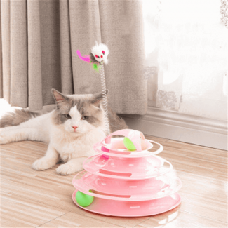 4 Level Ball Training Cat Toy - Interactive Exercise Tower for Cats Price in Pakistan | LAPTAB