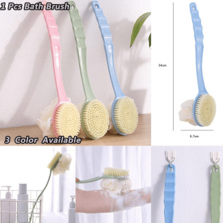 Long Handle Bath Brush - 2-in-1 Body Scrubber for Exfoliation and Back Care Price in Pakistan | LAPTAB