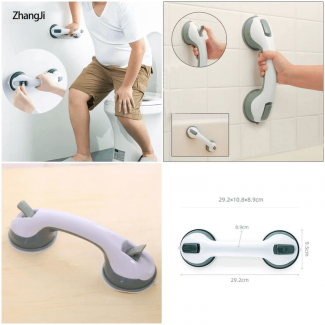 Suction Helping Handle for Bathroom Safety - Easy Install, Durable Grip Price in Pakistan | LAPTAB