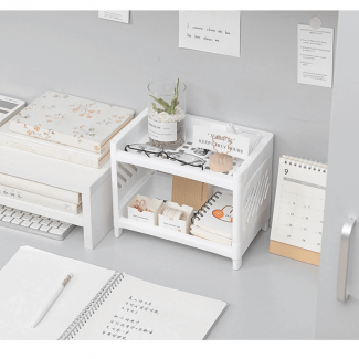 2 Tier Storage Rack Desktop Organizer - Durable and Waterproof Design Price in Pakistan | LAPTAB