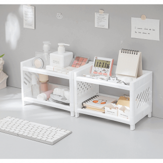 2 Tier Storage Rack Desktop Organizer - Durable and Waterproof Design Price in Pakistan | LAPTAB