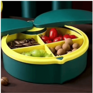 4 Partition Luxury Dry Fruit Storage Box - Peach Shaped, BPA Free, Dustproof Price in Pakistan | LAPTAB