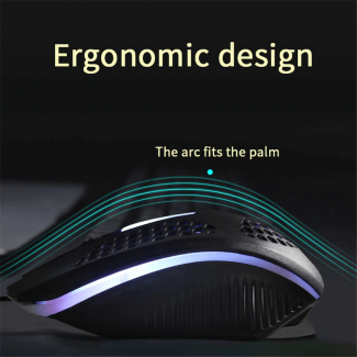 L601 Luminous Color USB Wired Mouse - Ergonomic Design with 3 Buttons Price in Pakistan | LAPTAB