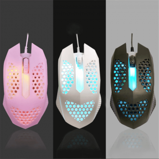 L601 Luminous Color USB Wired Mouse - Ergonomic Design with 3 Buttons Price in Pakistan | LAPTAB