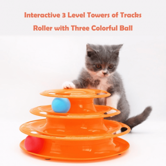 3 Level Ball Training Tower Cat Toy for Interactive Play and Exercise Price in Pakistan | LAPTAB
