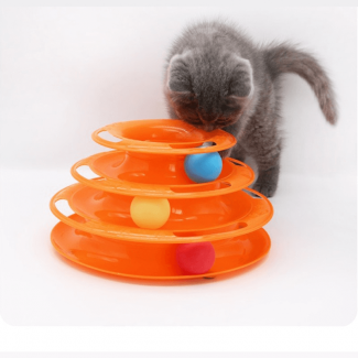 3 Level Ball Training Tower Cat Toy for Interactive Play and Exercise Price in Pakistan | LAPTAB