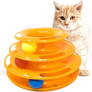 3 Level Ball Training Tower Cat Toy for Interactive Play and Exercise Price in Pakistan | LAPTAB