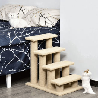 4 Step Carpeted Cat Ladder Scratching Post for Easy Climbing and Relaxation Price in Pakistan | LAPTAB