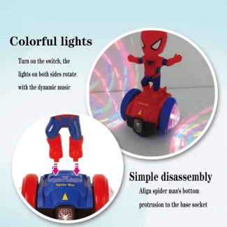 Spiderman Electric Scooter Toy Balance Car with Music and Lights Price in Pakistan | LAPTAB