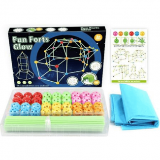 Fort Building Blocks Just 23 Glow Hut Construction Toy