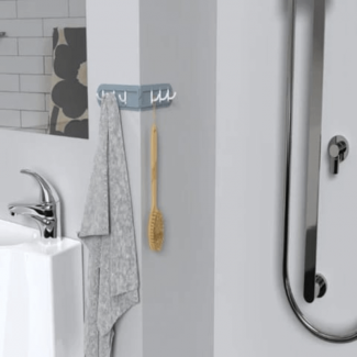 Pack of 2 Self-Adhesive Corner Shelves with 6 Hooks for Home Organization Price in Pakistan | LAPTAB