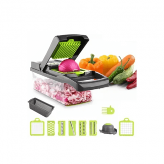 12 in 1 Vegetable Cutter Slicer Grater Chopper with Safety Features Price in Pakistan | LAPTAB