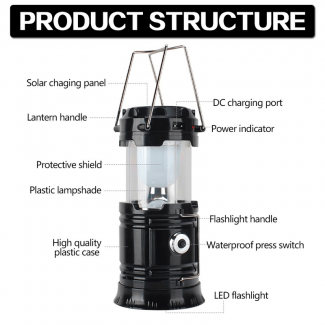 Portable Solar Camping Lantern with Power Bank and USB Charging Price in Pakistan | LAPTAB