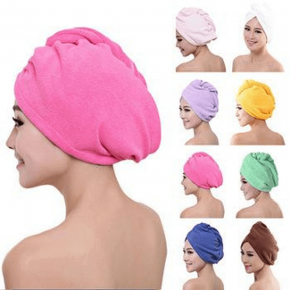 Quick Hair Drying Cap Towel Wrap - Super Absorbent Coral Fleece Towel Price in Pakistan | LAPTAB