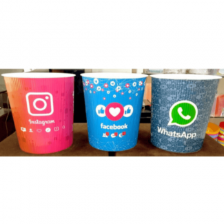 Mini Waste Paper Bin - Durable, Compact Design for Office and Study Use