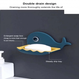 Double Layer Whale Drain Soap Box - Adorable Soap Holder for Bathroom & Kitchen Price in Pakistan | LAPTAB