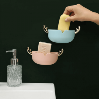 Antler Shape Bathroom Soap Box with Ventilated Design for Tidy Spaces