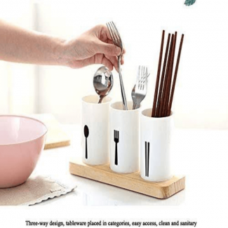 Tableware Storage Box with Detachable Flatware Organizer and Anti-Slip Base Price in Pakistan | LAPTAB