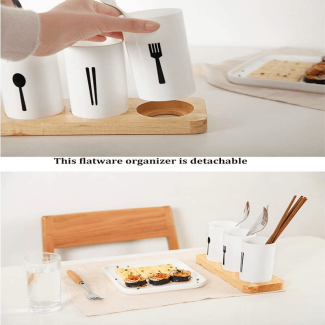 Tableware Storage Box with Detachable Flatware Organizer and Anti-Slip Base Price in Pakistan | LAPTAB