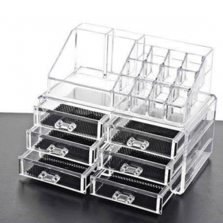 6 Drawer Clear Acrylic Cosmetic Organizer for Makeup and Jewelry Storage Price in Pakistan | LAPTAB