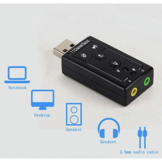 Mini External USB Sound Card 7.1 CH 3D Audio Adapter