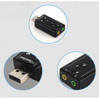 Mini External USB 7.1 CH Sound Card Adapter for Desktop and Laptop Price in Pakistan | LAPTAB