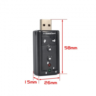 Mini External USB 7.1 CH Sound Card Adapter for Desktop and Laptop Price in Pakistan | LAPTAB