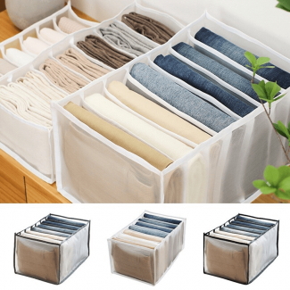 7 Grids Washable Wardrobe Clothes Organizer - Pack of 3 Storage Boxes Price in Pakistan | LAPTAB