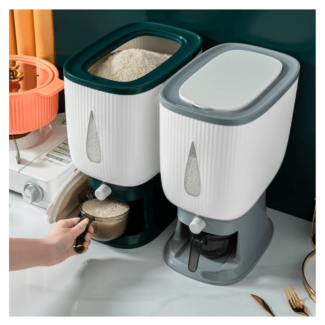10kg Rice Dispenser and Cereal Storage Box with Automatic Measuring Function Price in Pakistan | LAPTAB