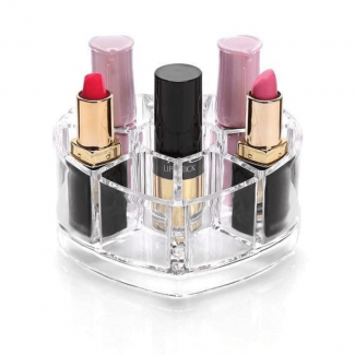 Heart Shape Acrylic Makeup Cosmetic Organizer with Multiple Compartments Price in Pakistan | LAPTAB